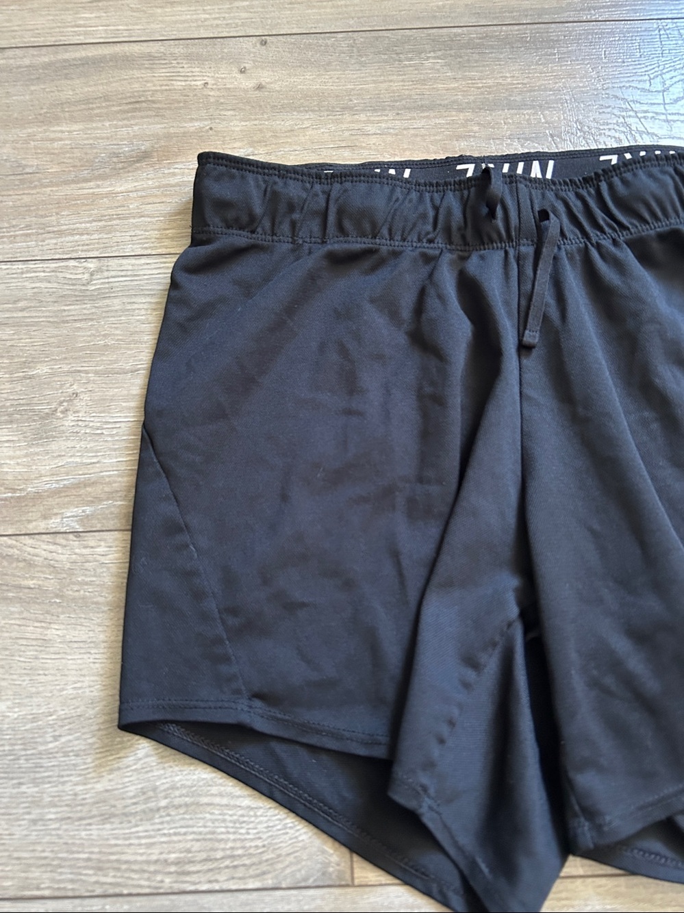 Nike Women's Black Athletic Shorts with Swoosh in EUC - Picture 6 of 14